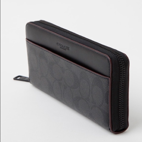 Gift for Him Coach Signature Full Zip Wallet - Picture 3 of 7